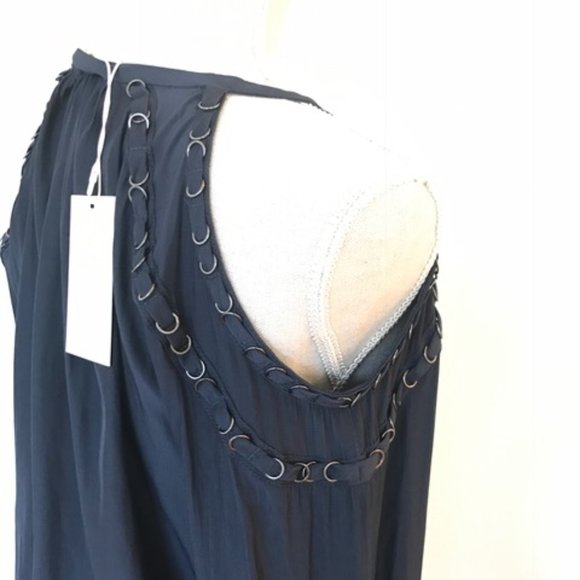 COPY - NWT Ramy Brook Alicia Navy Cold Shouder Dress - Picture 8 of 13